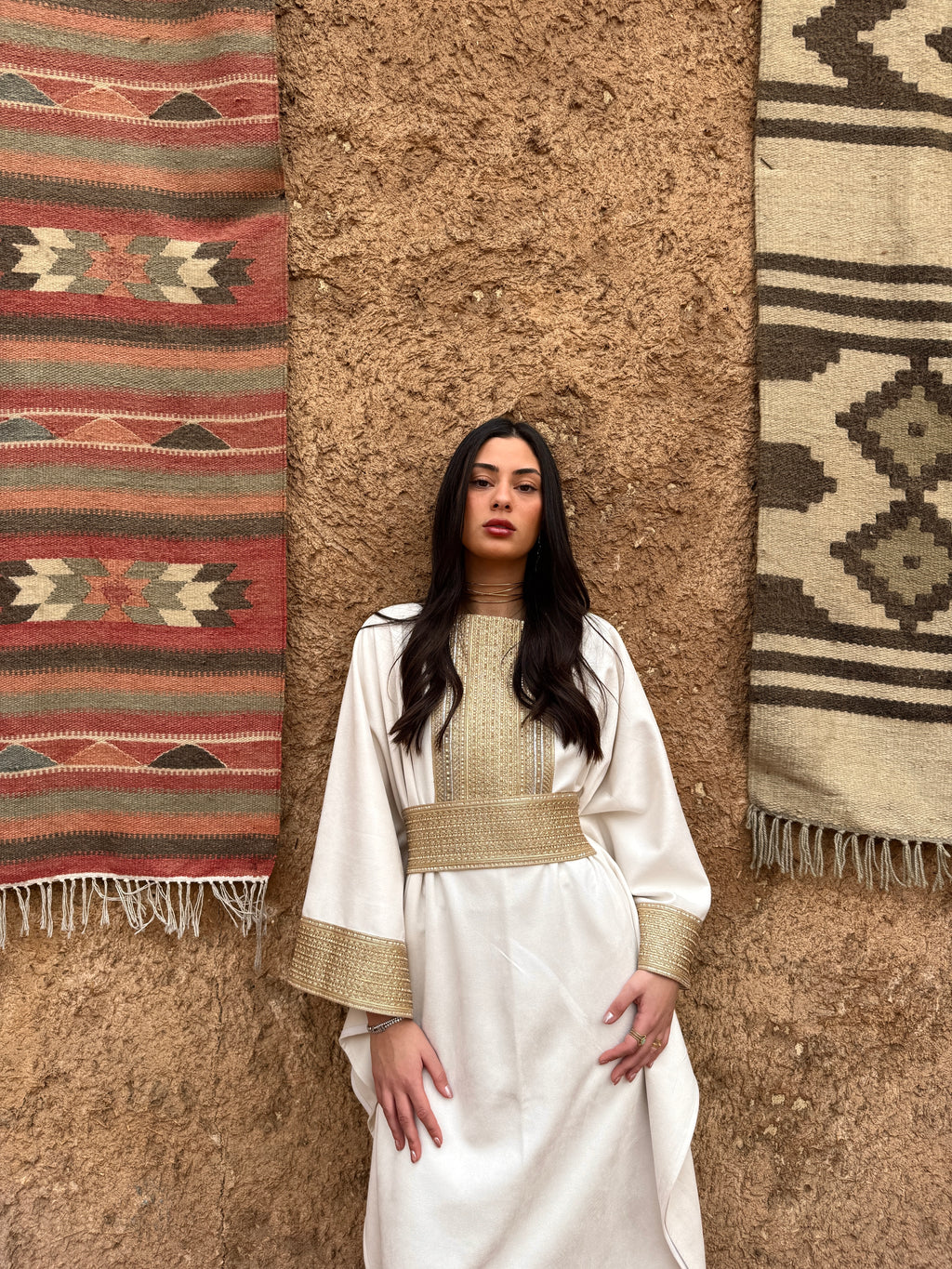 Off White Tawaj Kaftan