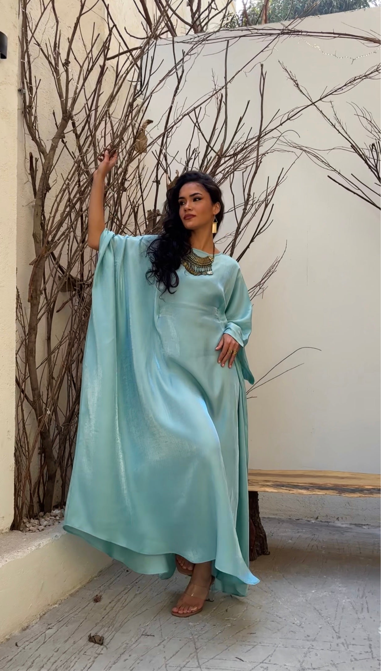 RIMAL DRESS IN MINT