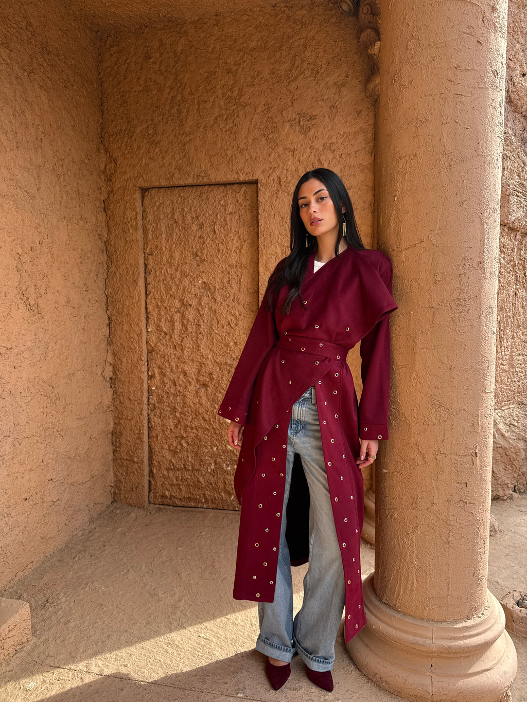 Daria Kaftan in Maroon