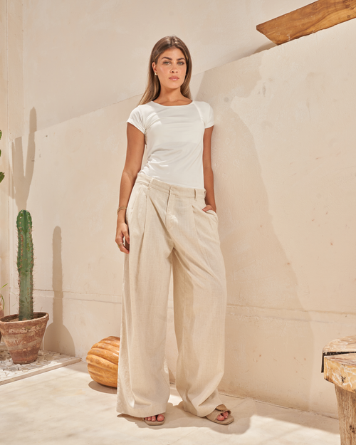 AYLA PANTS IN BEIGE