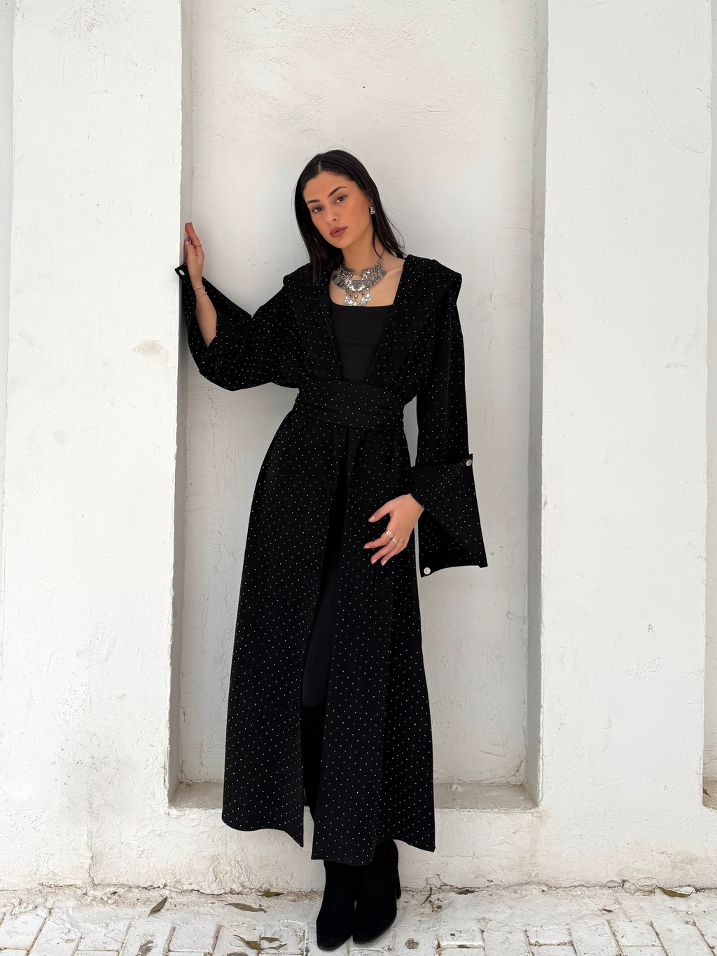 Zaha Kaftan in Black