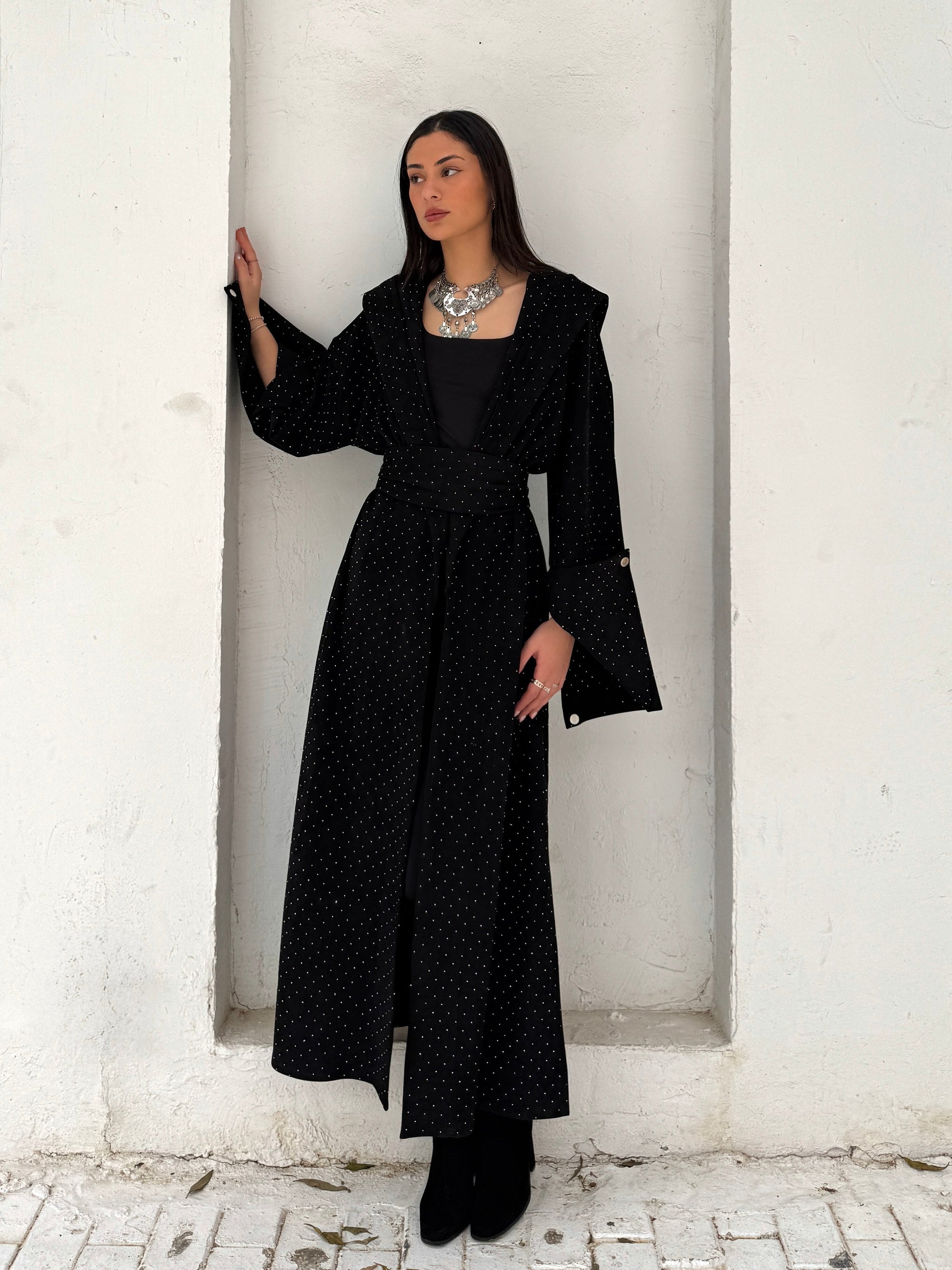 Zaha Kaftan in Black