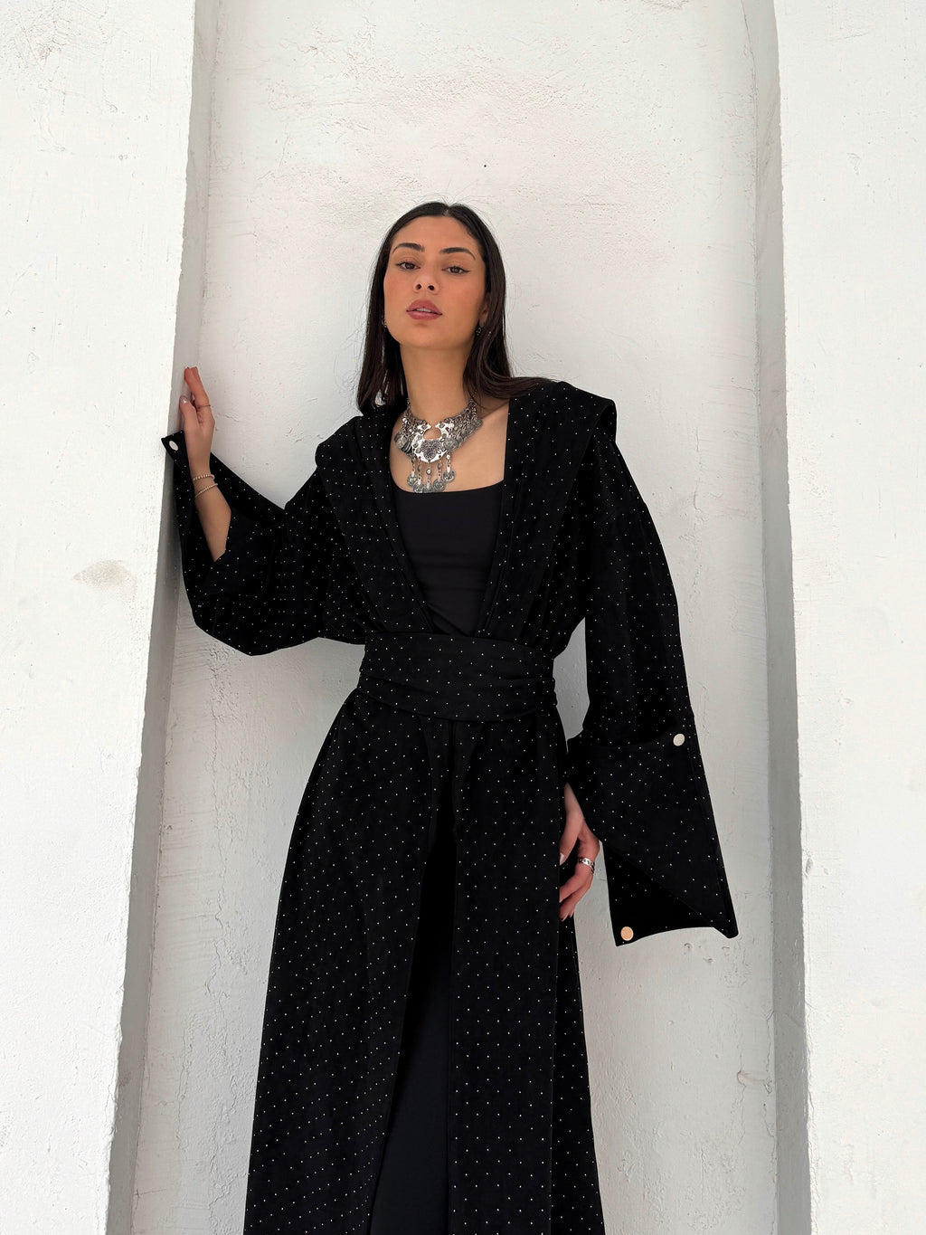 Zaha Kaftan in Black