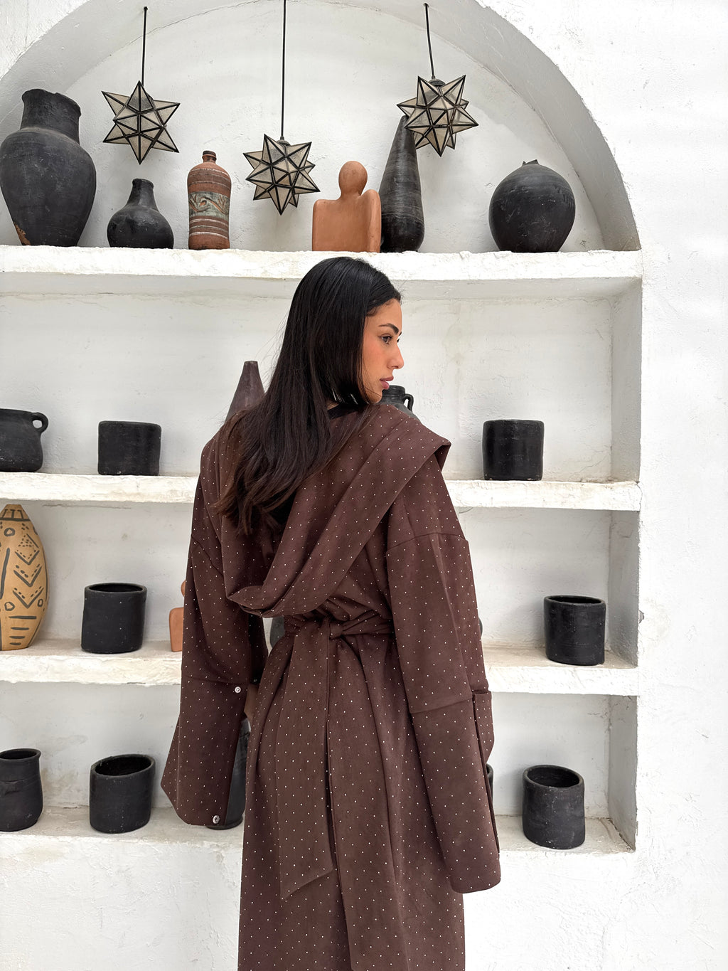 Zaha Kaftan in Brown